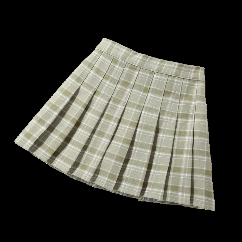 Tüdrukud Kevadsuvi Mood Ruuduline Plisseeritud seelik Beebi Laste Vöökleit Laste Kolledži stiil Vabaaja kostüümid Lühikesed seelikud