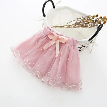 2021 Baby Girls tutu φούστες Pearl Short Cake Φούστα για νήπιο Παιδικό Φιόγκο Πριγκίπισσα κυματιστές ροζ φουσκωτές φούστες τούλι μπαλέτο Παιδιά