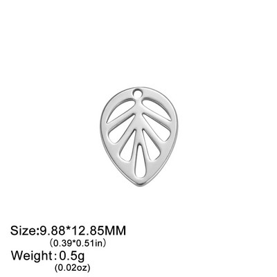 EUEAVAN 5 tk Mini amuletid roostevabast terasest lehtede võlu ehete valmistamisel väikestest taimedest ripats DIY kaelakee käevõru kõrvarõngad kingitus