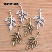 20PCS 16*30mm Metal Alloy 2020 New Two Color Tree Branch Charms Plant pendant For Jewelry Making DIY Handmade Craft