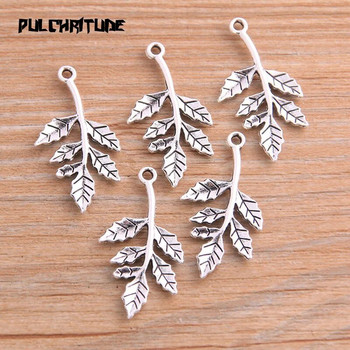 20PCS 16*30mm Metal Alloy 2020 New Two Color Tree Branch Charms Plant pendant For Jewelry Making DIY Handmade Craft