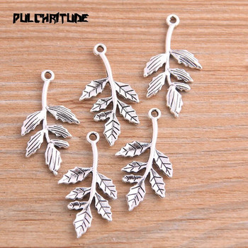 20PCS 16*30mm Metal Alloy 2020 New Two Color Tree Branch Charms Plant pendant For Jewelry Making DIY Handmade Craft