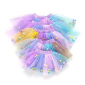 Bebeluş Candy Colorl Tulle Fusta Tutu Bebeluş Fusta Tutu Prinţesă Pom Pom Mini Rochie Îmbrăcăminte pentru copii Pettiskirt Haine pentru fete