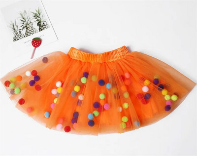 Bebeluş Candy Colorl Tulle Fusta Tutu Bebeluş Fusta Tutu Prinţesă Pom Pom Mini Rochie Îmbrăcăminte pentru copii Pettiskirt Haine pentru fete