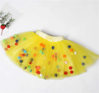 Bebeluş Candy Colorl Tulle Fusta Tutu Bebeluş Fusta Tutu Prinţesă Pom Pom Mini Rochie Îmbrăcăminte pentru copii Pettiskirt Haine pentru fete