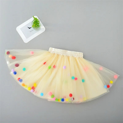 Bebeluş Candy Colorl Tulle Fusta Tutu Bebeluş Fusta Tutu Prinţesă Pom Pom Mini Rochie Îmbrăcăminte pentru copii Pettiskirt Haine pentru fete