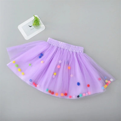 Bebeluş Candy Colorl Tulle Fusta Tutu Bebeluş Fusta Tutu Prinţesă Pom Pom Mini Rochie Îmbrăcăminte pentru copii Pettiskirt Haine pentru fete