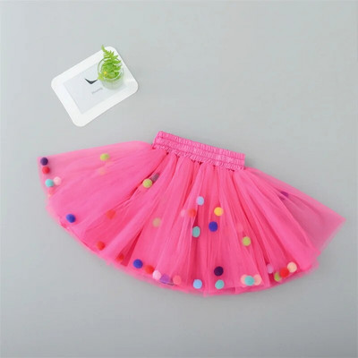 Bebeluş Candy Colorl Tulle Fusta Tutu Bebeluş Fusta Tutu Prinţesă Pom Pom Mini Rochie Îmbrăcăminte pentru copii Pettiskirt Haine pentru fete