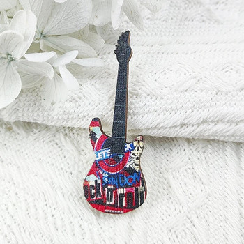 ApeUr 10 τεμ./συσκευασία κιθάρα Ξύλινα γούρια Fit DIY Κοσμήματα Κατασκευή Μουσικών Οργάνων Σκουλαρίκι Κρεμαστό Χειροποίητο Χειροποίητο