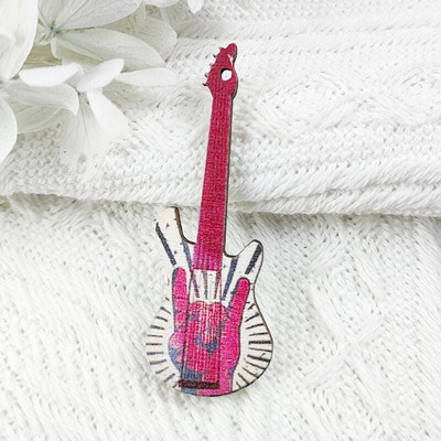 ApeUr 10kom/pak. Gitara Drveni privjesci Fit DIY Izrada nakita Glazbeni instrument Naušnica Privjesak Ručno izrađena rukotvorina