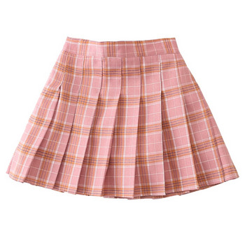 Vintage πλισέ φούστα Κοριτσίστικη φούστα για καλοκαιρινή παιδική καρό βαμβακερά σχολικά ρούχα Εφηβικά κορίτσια κάτω παιδικά ρούχα Sukienka Kleid