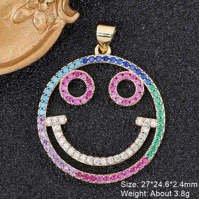 Juya käsitsi valmistatud 18K kullatud naeratusnägu öökull liblikas sidruni emailiga ristikaru ümmargune kotka amuletid naiste isetegemiseks ehete valmistamiseks