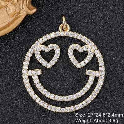 Juya käsitsi valmistatud 18K kullatud naeratusnägu öökull liblikas sidruni emailiga ristikaru ümmargune kotka amuletid naiste isetegemiseks ehete valmistamiseks