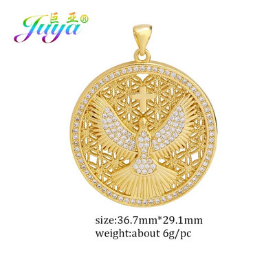 Juya käsitsi valmistatud 18K kullatud naeratusnägu öökull liblikas sidruni emailiga ristikaru ümmargune kotka amuletid naiste isetegemiseks ehete valmistamiseks