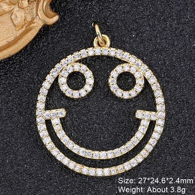 Juya käsitsi valmistatud 18K kullatud naeratusnägu öökull liblikas sidruni emailiga ristikaru ümmargune kotka amuletid naiste isetegemiseks ehete valmistamiseks