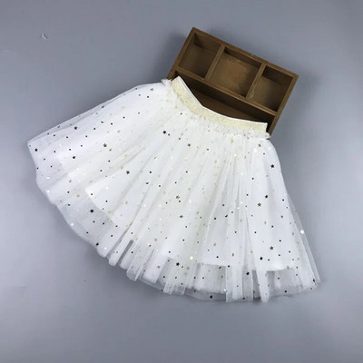 Μόδα Παιδικά Κορίτσια Διχτυωτές Φούστες Παγιέτες Πριγκίπισσα Pretty Stars Φθορίζον λουλουδάτο πλισέ Tutu Κέντημα Κορίτσι Δαντέλα Ρούχα χορού