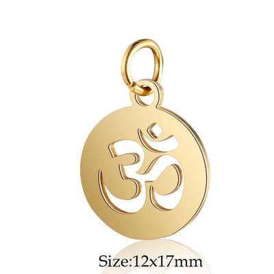 5 tk/partii jooga om isetegemise amuletid, hulgimüük roostevabast terasest päikese hiina Yin yang õnne ripats Hamsa käe amuleti pistikute võlu