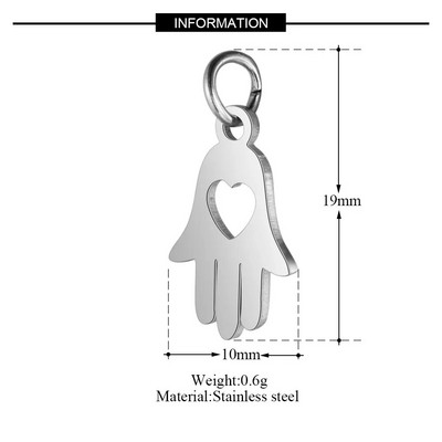 5 tk/partii jooga om isetegemise amuletid, hulgimüük roostevabast terasest päikese hiina Yin yang õnne ripats Hamsa käe amuleti pistikute võlu