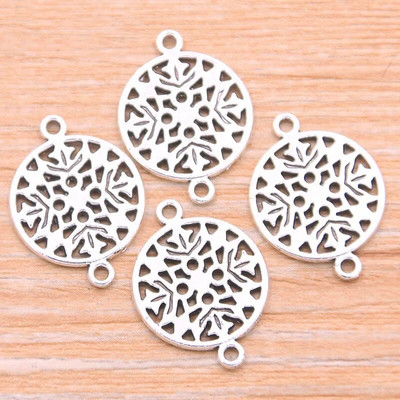 30 vnt. Mišinys 8 Stilių Nuotraukų Spalva Cinko lydinio Retro pakabukai Akytosios jungtys Linker „Pasidaryk pats“ žavesio papuošalų aksesuaras