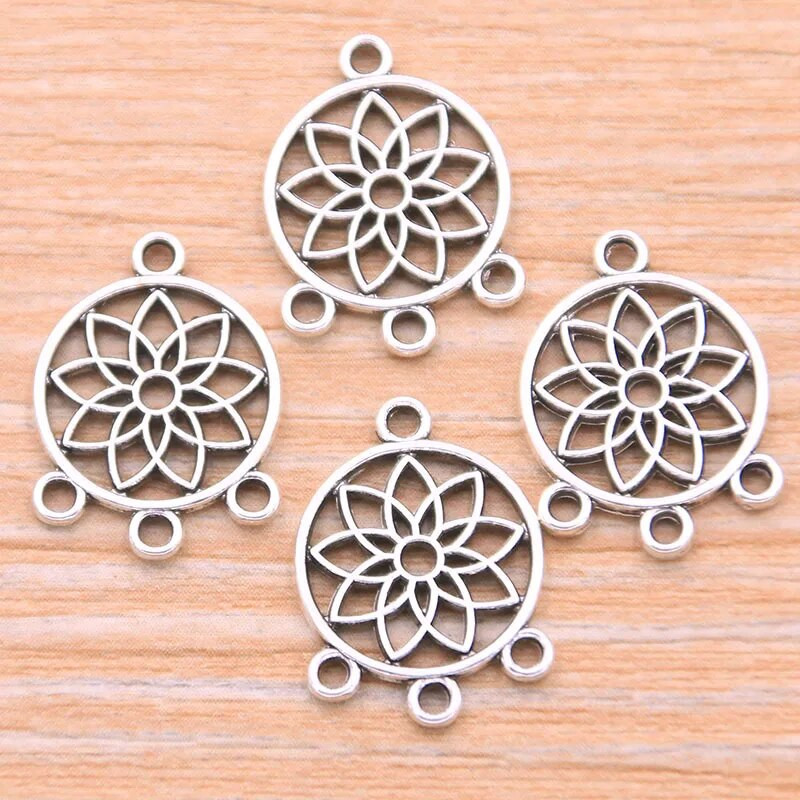 30 vnt. Mišinys 8 Stilių Nuotraukų Spalva Cinko lydinio Retro pakabukai Akytosios jungtys Linker „Pasidaryk pats“ žavesio papuošalų aksesuaras