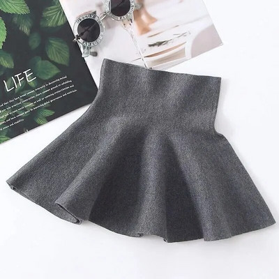 Sügistalvine väikelaste beebitüdrukute seelikud, laste kootud plisseeritud seelik Printsess roosa/must miniseelik, jõulud, lasteriided 2-9T