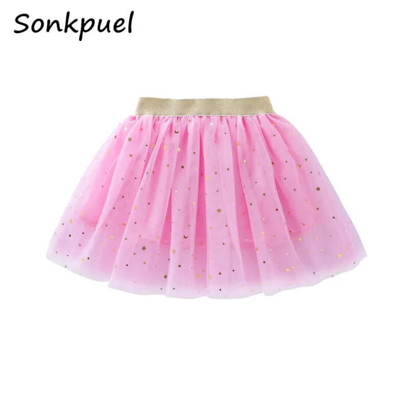 Modne dječje mrežaste suknje za djevojčice Princess Pretty Stars Fluorescentne cvjetne plisirane tutu s vezom za djevojčice Čipkana falda plesna odjeća