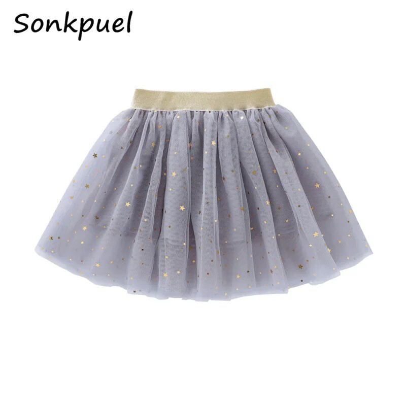 Modne dječje mrežaste suknje za djevojčice Princess Pretty Stars Fluorescentne cvjetne plisirane tutu s vezom za djevojčice Čipkana falda plesna odjeća