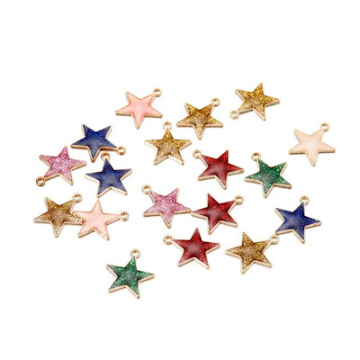 10 τμχ/τσάντα Γούρια μικτού σχήματος Κρεμαστά σμάλτο μεταλλικό κολιέ Βραχιόλι γούρι Σύνδεσμος για προμήθειες κατασκευής κοσμημάτων Αξεσουάρ