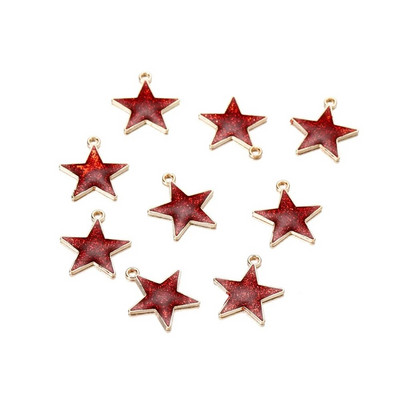 10 τμχ/τσάντα Γούρια μικτού σχήματος Κρεμαστά σμάλτο μεταλλικό κολιέ Βραχιόλι γούρι Σύνδεσμος για προμήθειες κατασκευής κοσμημάτων Αξεσουάρ