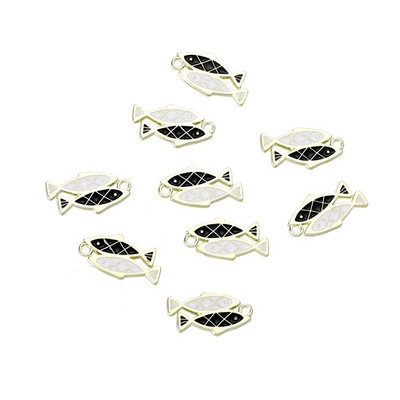 10 τμχ/τσάντα Γούρια μικτού σχήματος Κρεμαστά σμάλτο μεταλλικό κολιέ Βραχιόλι γούρι Σύνδεσμος για προμήθειες κατασκευής κοσμημάτων Αξεσουάρ