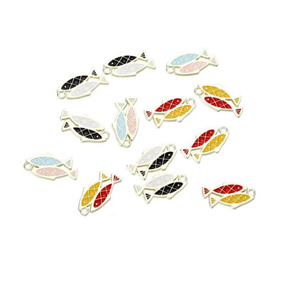 10 τμχ/τσάντα Γούρια μικτού σχήματος Κρεμαστά σμάλτο μεταλλικό κολιέ Βραχιόλι γούρι Σύνδεσμος για προμήθειες κατασκευής κοσμημάτων Αξεσουάρ