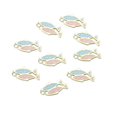 10 τμχ/τσάντα Γούρια μικτού σχήματος Κρεμαστά σμάλτο μεταλλικό κολιέ Βραχιόλι γούρι Σύνδεσμος για προμήθειες κατασκευής κοσμημάτων Αξεσουάρ