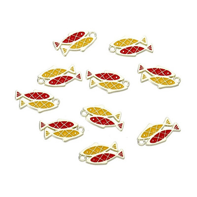 10 τμχ/τσάντα Γούρια μικτού σχήματος Κρεμαστά σμάλτο μεταλλικό κολιέ Βραχιόλι γούρι Σύνδεσμος για προμήθειες κατασκευής κοσμημάτων Αξεσουάρ