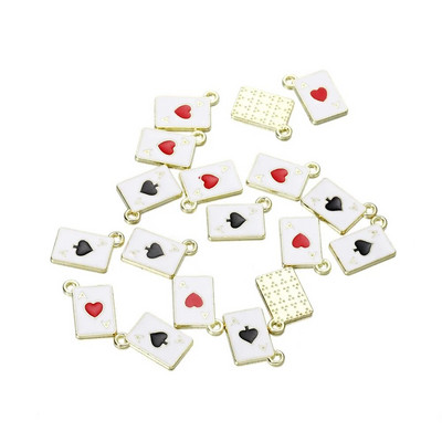 10 τμχ/τσάντα Γούρια μικτού σχήματος Κρεμαστά σμάλτο μεταλλικό κολιέ Βραχιόλι γούρι Σύνδεσμος για προμήθειες κατασκευής κοσμημάτων Αξεσουάρ