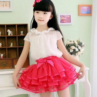 2022 m. pavasaris ruduo vasara princesės mergaitės šokių sijonas Solidus mokyklos mergaičių nėriniuotas sijonas balti sijonai Vaikai kūdikis bamblys baletas Tutu