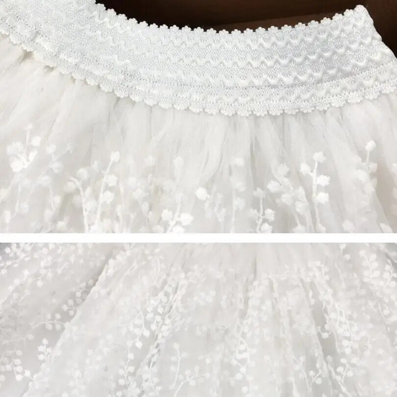 2022 m. pavasaris ruduo vasara princesės mergaitės šokių sijonas Solidus mokyklos mergaičių nėriniuotas sijonas balti sijonai Vaikai kūdikis bamblys baletas Tutu