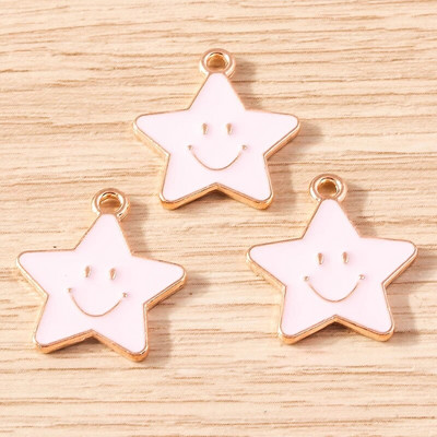 10 kom/lot Emajl Privjesci od legure emajla za izradu nakita Slatka mjesečeva zvijezda Sunčani privjesci Privjesak za DIY Ogrlice Naušnice Dodaci