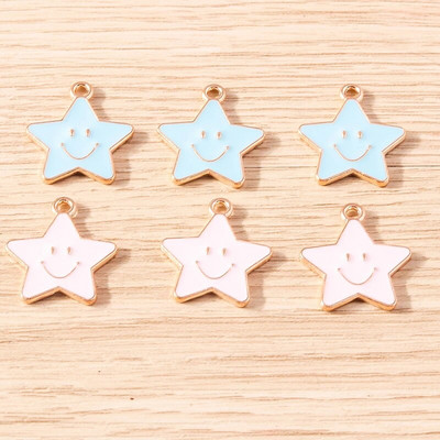 10 kom/lot Emajl Privjesci od legure emajla za izradu nakita Slatka mjesečeva zvijezda Sunčani privjesci Privjesak za DIY Ogrlice Naušnice Dodaci