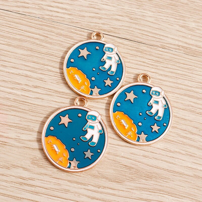 10 kom/lot Emajl Privjesci od legure emajla za izradu nakita Slatka mjesečeva zvijezda Sunčani privjesci Privjesak za DIY Ogrlice Naušnice Dodaci