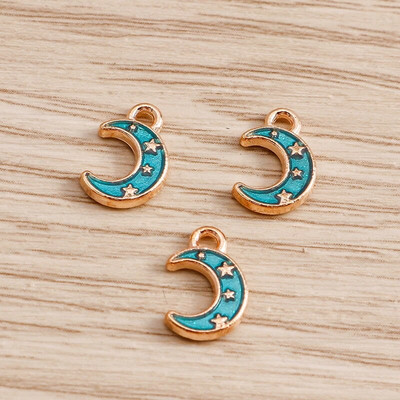 10 kom/lot Emajl Privjesci od legure emajla za izradu nakita Slatka mjesečeva zvijezda Sunčani privjesci Privjesak za DIY Ogrlice Naušnice Dodaci