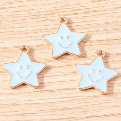 10 kom/lot Emajl Privjesci od legure emajla za izradu nakita Slatka mjesečeva zvijezda Sunčani privjesci Privjesak za DIY Ogrlice Naušnice Dodaci