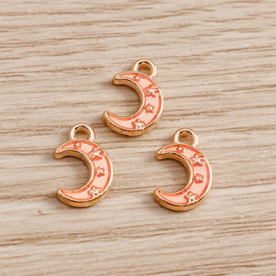 10 kom/lot Emajl Privjesci od legure emajla za izradu nakita Slatka mjesečeva zvijezda Sunčani privjesci Privjesak za DIY Ogrlice Naušnice Dodaci