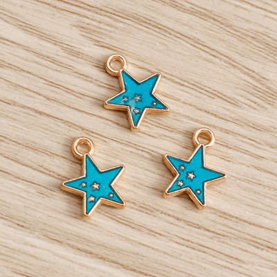 10 kom/lot Emajl Privjesci od legure emajla za izradu nakita Slatka mjesečeva zvijezda Sunčani privjesci Privjesak za DIY Ogrlice Naušnice Dodaci