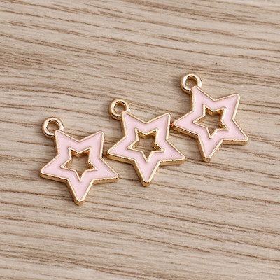 10 kom/lot Emajl Privjesci od legure emajla za izradu nakita Slatka mjesečeva zvijezda Sunčani privjesci Privjesak za DIY Ogrlice Naušnice Dodaci