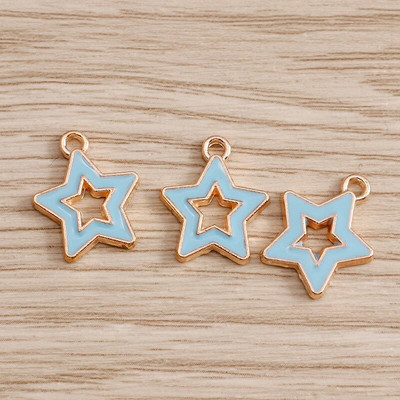 10 kom/lot Emajl Privjesci od legure emajla za izradu nakita Slatka mjesečeva zvijezda Sunčani privjesci Privjesak za DIY Ogrlice Naušnice Dodaci