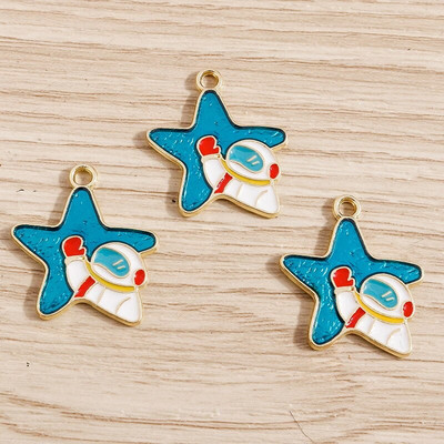 10 kom/lot Emajl Privjesci od legure emajla za izradu nakita Slatka mjesečeva zvijezda Sunčani privjesci Privjesak za DIY Ogrlice Naušnice Dodaci