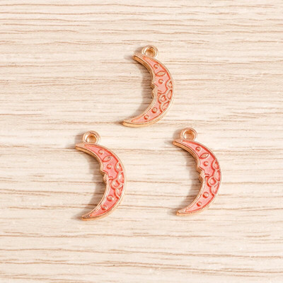 10 kom/lot Emajl Privjesci od legure emajla za izradu nakita Slatka mjesečeva zvijezda Sunčani privjesci Privjesak za DIY Ogrlice Naušnice Dodaci