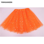 YWHUANSEN Lovely Star Glitter Girl Lopsakas seelik Kolmekihiline litrid Kid Ball Kleit Polleras Laste Ballett Tutus Pettiskrit Fluffy