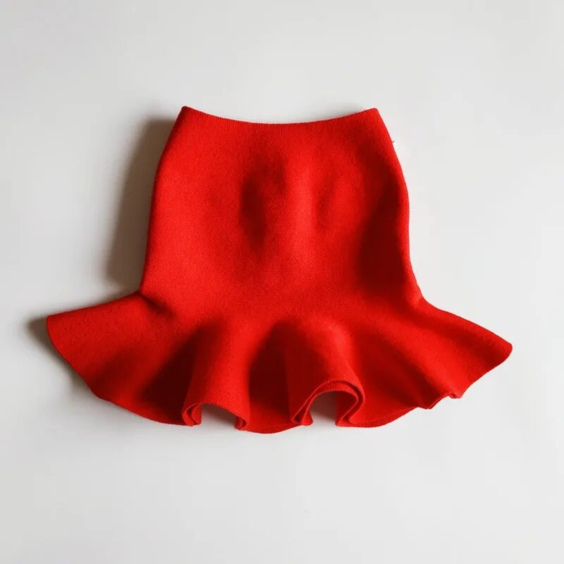 DE PEACH Sügistalv Beebi Tüdrukud Tutu seelik Lastele Mood Üliõpilane Õhukesed Mini plisseeritud silmkoelised seelikud Väikelaste Lasteriided