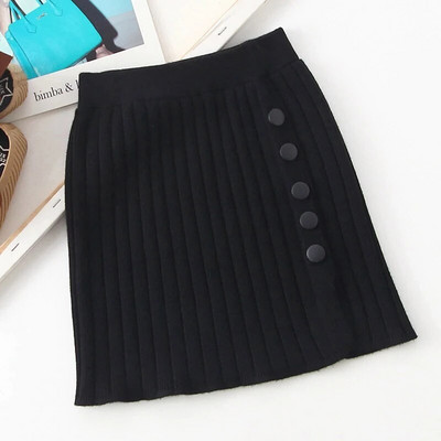 Kevadtalvise plisseeritud seeliku nööpide disain Puuvillane silmkoeline seelik Lasterõivad Lastele Tüdrukute tantsuseelikud 3-15 aastat